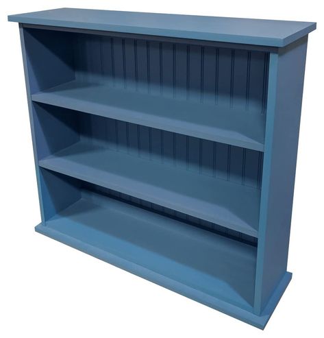 PRICES MAY VARY. Knotty Pine Made in USA Hall Bookcase made out of solid wood. Great for kids rooms, hallways, and offices.Overall Size: 36" W x 10" D x 32" H Blue Bookshelves, Blue Bookcase, Solid Wood Bookshelf, Pine Bookcase, 3 Shelf Bookcase, Small Bookcase, Wood Bookshelves, Wood Hangers, Wood Bookcase