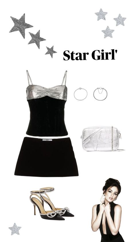 #stargirl Stargirl Concert Outfit, Star Girl Party Outfit, Star Girl Outfit Ideas, Star Girl Outfit Dress To Impress, Stargirl Costume, Girls Clubbing Outfits, Stargirl Dress To Impress, Star Girl Dress To Impress, Stargirl Aesthetic Outfits