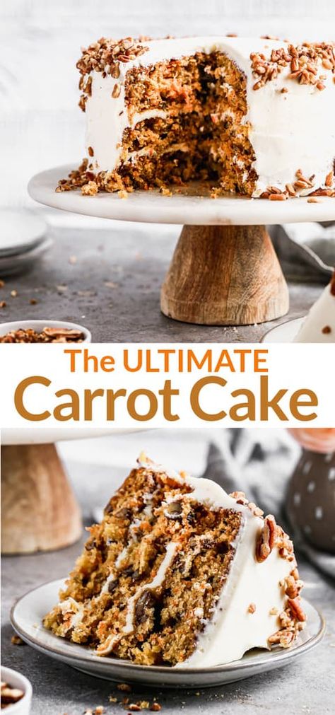 Ultimate Carrot Cake, Carrot Cake Recipe Homemade, Carrot Cake With Pineapple, Homemade Carrot Cake, Carrot Cake With Cream Cheese, Carrot Spice Cake, Gluten Free Carrot Cake, Moist Carrot Cakes, Best Carrot Cake