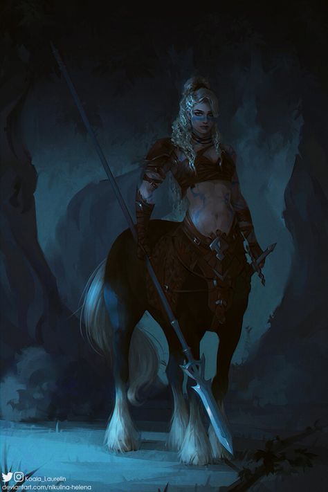 Female Centaur, Fantasy Races, Dnd Art, Dungeons And Dragons Homebrew, Mythical Creatures Art, High Fantasy, Fantasy Warrior, Fantasy Inspiration, Dnd Characters