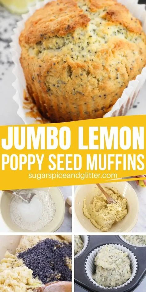 Lemon And Poppyseed Muffins, Jumbo Lemon Muffins, Homemade Lemon Poppyseed Muffins, Easy Jumbo Muffin Recipes, Jumbo Lemon Poppyseed Muffins, Best Lemon Poppyseed Muffins, Jumbo Muffin Recipes Healthy, Giant Muffins Recipe, Jumbo Muffins Recipes