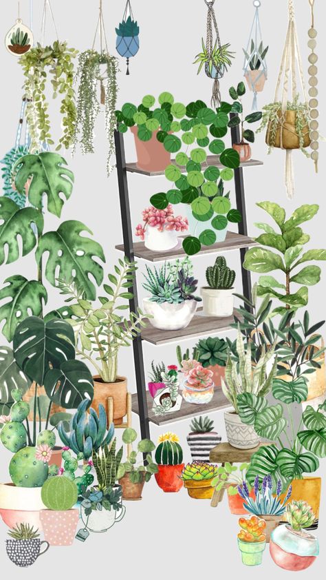 #homedecor #nature #garden #houseplants Plant Theme Wallpaper, Growing Plants Wallpaper, Plant Lover Wallpaper, Plant Mom Wallpaper Iphone, Lover Background, Houseplant Wallpaper Iphone, Houseplant Aesthetic Wallpaper, Houseplant Art, Funny Iphone Wallpaper