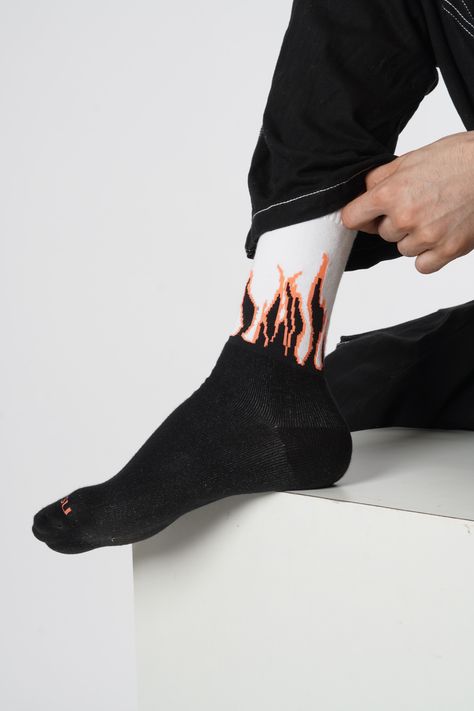 flame socks by street jutsu 🔥 Flame Socks, Socks, Street Wear