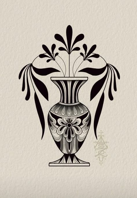 #tattoo #tattoos #inked #tattooart #tattooed #tattooideas #tattoodesign #tattooinspiration #tattoosleeve #tattooflash #inkedgirls #tattooedwomen  #InkLaughs  #TattooFails Ornate Vase Tattoo, African Vase Tattoo, Back Vase Tattoo, Ornamental Vase Tattoo, Vase Tattoo Traditional, Vase Back Tattoo, Traditional Vase Tattoos, Vases Tattoo, Traditional Tattoo Vase