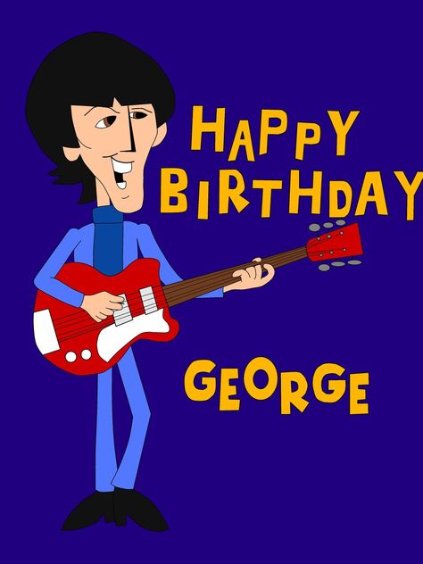 Happy Birthday to a wonderful man!! love and miss u George!!!  2-25-13 Would have been 70 this year. Charismatic Man, Happy Birthday George, Georgie Porgie, Beatles George Harrison, Beatles George, American Cartoons, Lennon And Mccartney, Ed Sullivan, Happy Birthdays