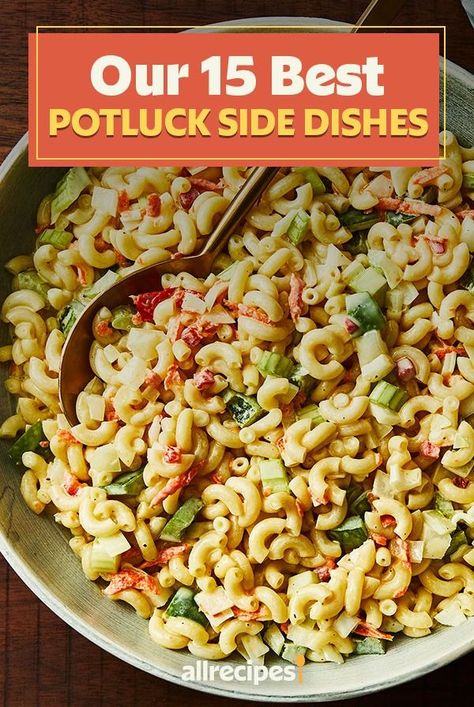 If you're in charge of the side dish at the next potluck, then your family and friends are in for a treat! Shareable Side Dish, Best Dish To Bring To A Party, Potluck Sides Easy, Award Winning Side Dishes, Easy Potluck Side Dishes Simple, Easy Pot Luck Side Dish, Unusual Side Dishes, Quick Side Dishes For Potluck, Hot Pasta Side Dishes