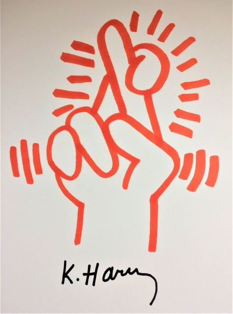 Keith Haring Art, Haring Art, Fingers Crossed, Arte Inspo, Wow Art, Wedding Art, Hippie Art, Keith Haring, Design Quotes