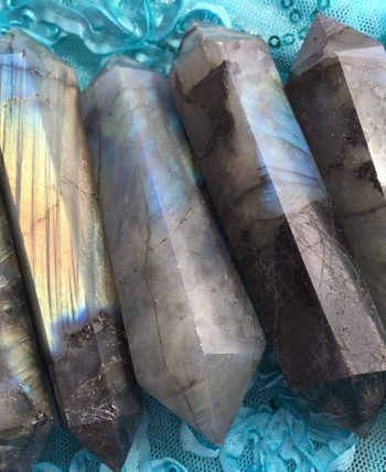 Labradorite Double Terminated Wands, Large Labradorite, Crystal Grid, Chakra, Reiki, Pagan Wand, Labradorite Wand! | Natural genuine stones & crystals in various shapes & sizes. Buy raw cut, tumbled, or polished gemstones for making jewelry or crystal healing energy vibration raising reiki stones. #crystals #gemstones #crystalhealing #crystalsandgemstones #energyhealing #affiliate #ad Pagan Wand, Vibration Raising, Energy Vibration, Crystal Wands, Polished Gemstones, Crystal Massage, Reiki Stones, Healing Wands, Black Labradorite