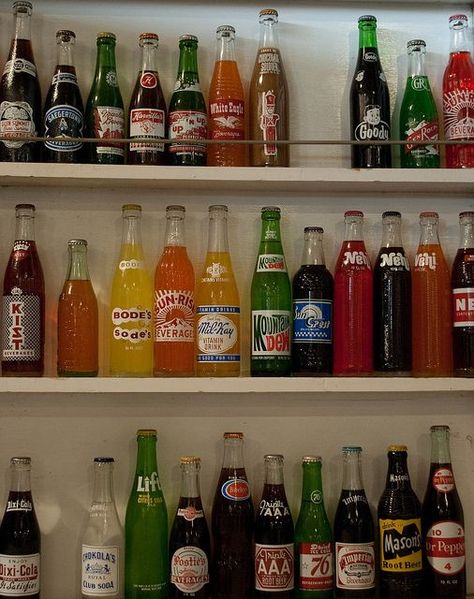 Soda Bottle Aesthetic, Vintage Soda Shop Decor, Glass Soda Bottles Aesthetic, Soda Bottles Aesthetic, Old Soda Bottles, Glass Bottle Soda, Glass Soda Bottles, Vintage Bottles Antiques, Soda Vending Machine