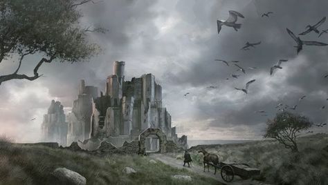 Harrenhal Westeros Castle, Game Of Thrones Concept Art, Undead Dragon, City Concept, Game Of Thrones Funny, Asoiaf Art, Game Of Throne, George R R Martin, House Stark