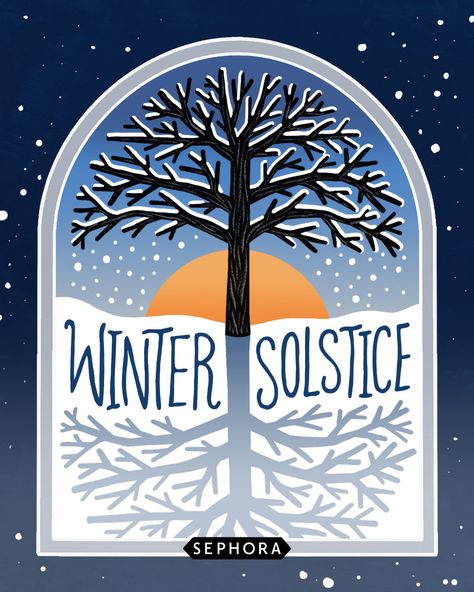 Happy winter solstice! [snowflake] As the earth’s North Pole reaches its maximum tilt away from the sun, the Northern Hemisphere will experience the shortest day and longest night of the year [candle] How are you celebrating? … Our Sephora community spans all backgrounds and religions, and we are excited to highlight and celebrate the variety of holidays that hold meaning this time of year [red heart] We Belong to Something Beautiful. Yule Celebration, Happy Winter Solstice, Winter Illustration, Happy Winter, Library Decor, Sustainable Brand, Winter Solstice, North Pole, Yule