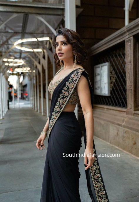 Saree Ruffle, Sabyasachi Sarees, Samantha Ruth Prabhu, Party Wear Sarees Online, Samantha Images, Samantha Ruth, Ruffle Saree, Samantha Photos, Readymade Saree