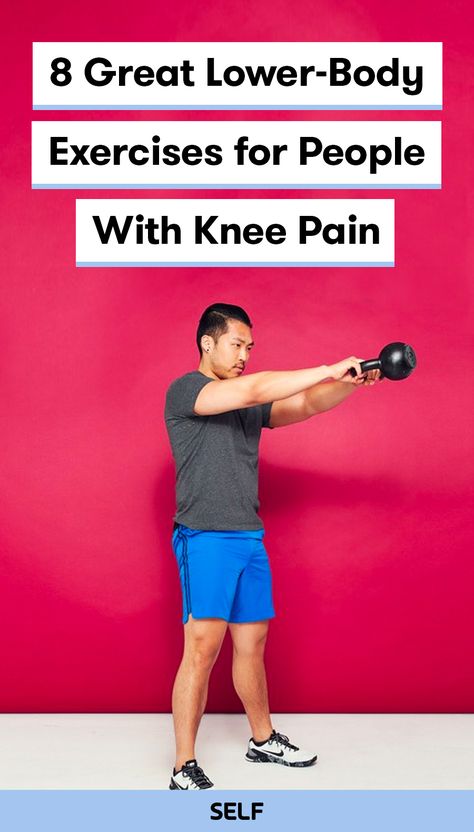 Check out a few lower-body exercises that will help you work the all-important knee-supporting muscles in a low-impact way. Men Physique, Bad Knee Workout, Lower Body Exercises, Ab Workout Men, Bad Knees, Body Exercises, Knee Exercises, Knee Pain Relief, Lower Abs Workout