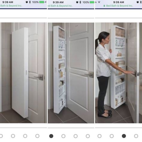 Bathroom Door Storage Ideas, Door Storage Bathroom, Bathroom Door Storage, Door Storage Ideas, Behind The Door Storage, Dorm Room Shelves, Behind Door Storage, Medicine Cabinet Bathroom, Organizing Walk In Closet