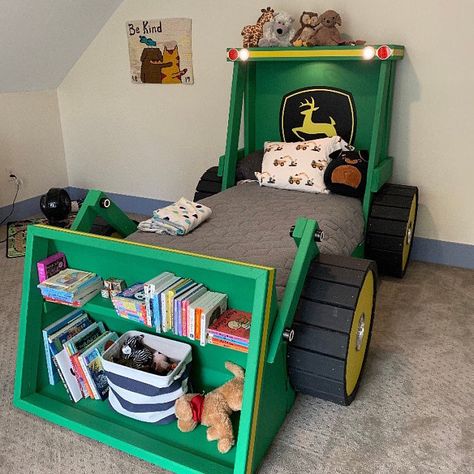 Boy Beds, Truck Toddler Bed, Tractor Bed, Room Boy, Murphy Bed Ikea, Construction Vehicle, Bed Plans, Boys Bedding, Toddler Bedrooms