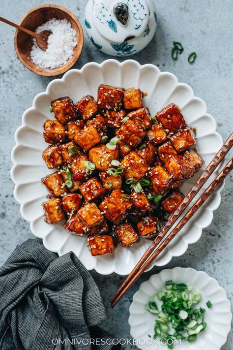 Semi Firm Tofu Recipes, Sesame Tofu Recipe, Sticky Tofu Recipes, Firm Tofu Recipes Easy, Silk Tofu Recipes, Korean Tofu Recipes, Mediterranean Tofu, Smoked Tofu Recipe, Kosher Rules