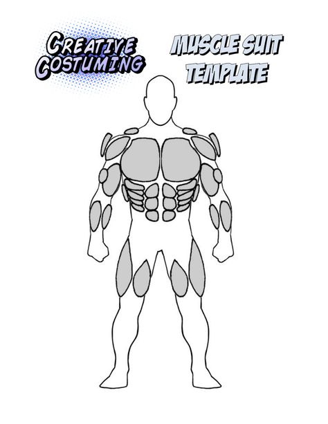 Superhero Muscle, Suit Template, Muscle Suit, Halo Master Chief, Fake Muscles, Batman Cosplay, Free Characters, Pumpkin Coloring Pages, Pokemon Coloring Pages