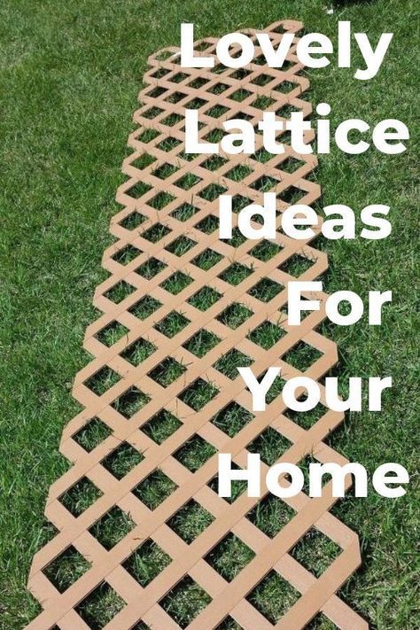 Copy One Of These Lovely Lattice Ideas For Your Home Lattice Ideas, Diy Lattice, Hometalk Diy, Dekor Diy, Woodworking Plans Diy, Inspire Me Home Decor, Christmas Projects Diy, Garden Path, Pretty Decor