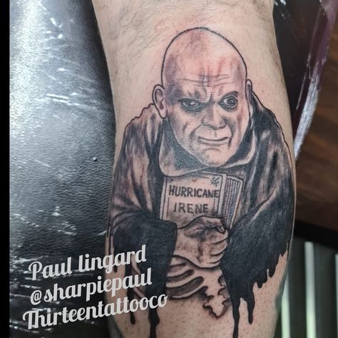 Paul Thirteentattooco @sharpiepaul Uncle Fester, Portrait Tattoo, Art Tattoo, Tattoos