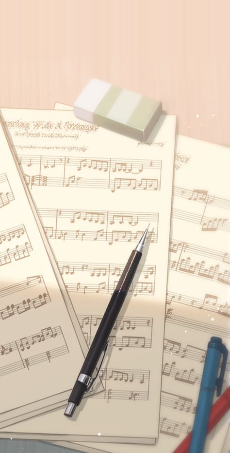 Music Sheets Aesthetic, Music Notes Aesthetic, Sheet Music Wallpaper, Anime Piano, School Memories Scrapbook, School Dr, Notes Aesthetic, Beauty Wallpaper, Wallpaper Animes