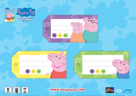 Free Peppa Pig Printable Gift Tags Peppa Pig Name Tag, Peppa Pig Printables, Peppa Pig Gifts, Pig Printable, Peppa Pig Christmas, Classroom Name Tags, Printable Gift Bags, Name Tag For School, Fun Worksheets For Kids