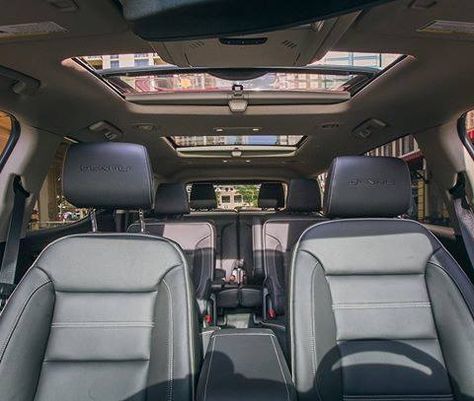 The #GMC #Acadia Denali interior has a premium feel thats three rows deep with an easy second-row pass-through. Imvu Series, Gmc Acadia Denali, Acadia Denali, 3rd Row Suv, Luxury Cars Audi, Car Inside, Future Board, Chevy Girl, Family Cars