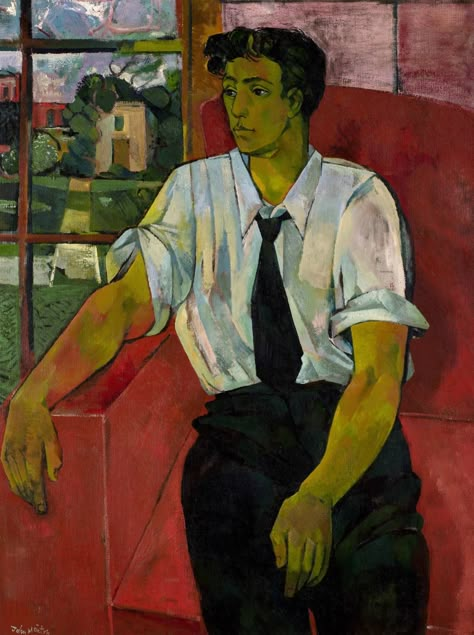 Portrait of Eric Verrico by John Minton, 1947-48. Oil on canvas. David Bomberg, John Minton, Herbert List, Light In Darkness, Men In White, Male Portraits, British Artists, Art Society, Post Impressionism