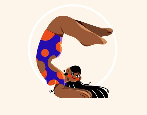 Yoga forever by Evelina Mitev (Eveline) Character Illustration, Global Community, Creative Professional, Illustration Art, Illustrator, Yoga, Art