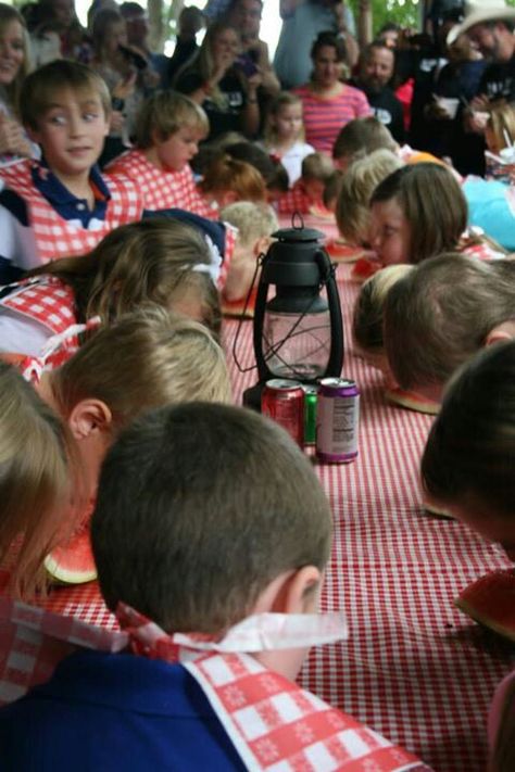 Watermelon eating contest Country Picnic, Picnic Ideas, Summer Fun, Watermelon, Wrestling