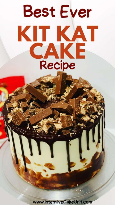 Holiday Cake Designs, Cakes For Kids, Kitkat Cake, Kit Kat Cake, Birthday Cake For Him, Cake Kit, Cake Layers, Rich Chocolate Cake, Birthday Cake Recipe