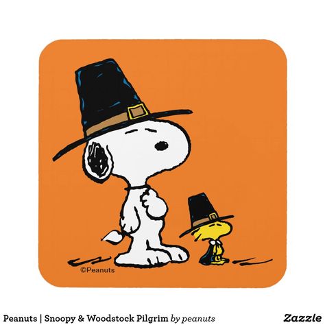 Peanuts | Snoopy & Woodstock Pilgrim Beverage Coaster Charlie Brown Thanksgiving, Peanuts Snoopy Woodstock, Snoopy Woodstock, The Peanuts, Thanksgiving Holiday, Peanuts Snoopy, Woodstock, Charlie Brown, Right Now