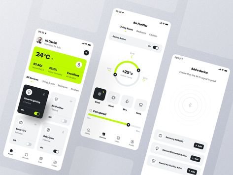 Lifestyle App, App Homepage, Uiux Design, Card Ui Design, Smart Device Design, Smarthome App, Iot Design, App Home Screen, App Home