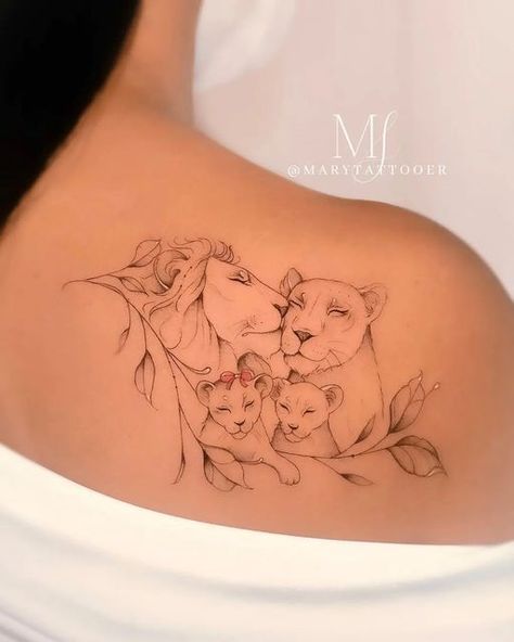 Mutterschaft Tattoos, Lioness Tattoo, Typography Tattoo, Family Tattoo Designs, Mom Tattoo Designs, Mommy Tattoos, Tasteful Tattoos, Mother Tattoos, Tattoos Geometric