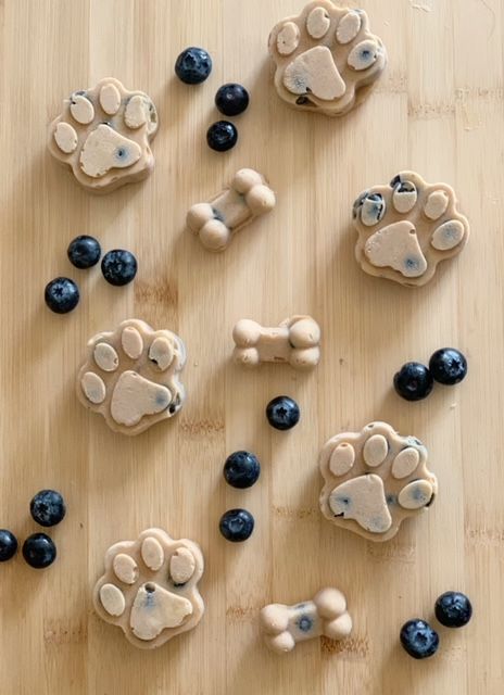 Homemade Frozen Banana Blueberry Dog Treats Frozen Banana Dog Treats, Healthy Frozen Treats For Dogs, Healthy Frozen Dog Treats, Puppy Frozen Treats, Dog Fruit Treats, Dog Treats Aesthetic, Pupsicles Dog Treats Recipe, Blueberry Dog Treats Homemade, Dog Frozen Treats