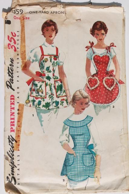 vintage sewing patterns lot, 40s 50s 60s kitchen aprons, retro hostess apron styles Bib Apron Pattern, 1950s Apron, Vintage Apron Pattern, Blouse Peplum, Diy Apron, 1950s Sewing Patterns, Patron Vintage, Vogue Vintage, Hostess Apron