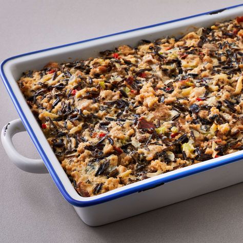 Pork and Wild Rice Casserole Recipe | Allrecipes Weeknight Casseroles, Walnuts Recipe, Tuna Casserole Recipes, Wild Rice Casserole, Ranch Chicken Casserole, Broccoli Rice Casserole, Rice Casserole Recipes, Walnut Recipes, Side Dishes Recipes