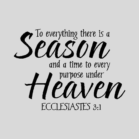 To everything, turn, turn, turn..... Seasons Quotes, Inspirational Quotes About Change, Season Quotes, I Love Jesus, Change Quotes, Religious Quotes, Love Jesus, Vinyl Lettering, Verse Quotes