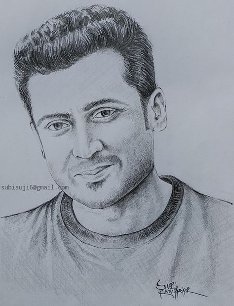 Surya tamil actor Surya Drawing, Actor Surya, Actor Suriya, Tovino Thomas, Artis India, King Ravana, Surya Actor, Pencil Sketch Portrait, Dhoni Photos