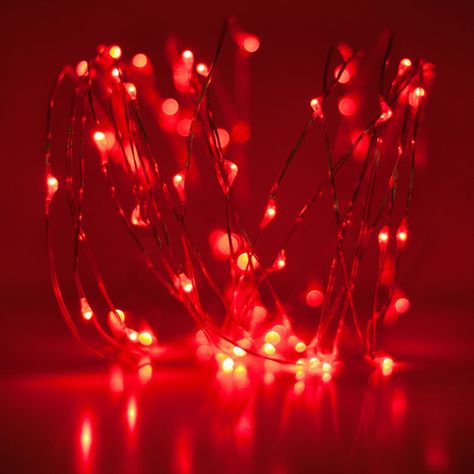 60 Red Battery Operated LED Fairy Christmas Lights, Silver Wire Fairy Lights Christmas, Orange Fairy, Valentine Fairy, Red Fairy, Photo Wall Display, Battery Operated String Lights, Christmas Fairy Lights, Lights Wedding Decor, Red Lamp