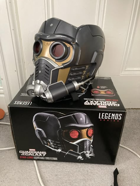 Finally got the Star-Lord mask that I wanted for a while - ThorGift.com - If you like it please buy some from ThorGift.com Marvel Decorations, Star Lord Mask, Starlord Mask, Marvel Masks, Marvel Decor, Marvel Diy, Fantastic Beasts Series, Boys Game Room, Movie Replica