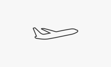 line icon airplane isolated on white background. Airplane Icon, Line Icon, The Line, Vector Art, White Background, Vector Free, Clip Art, White, Quick Saves