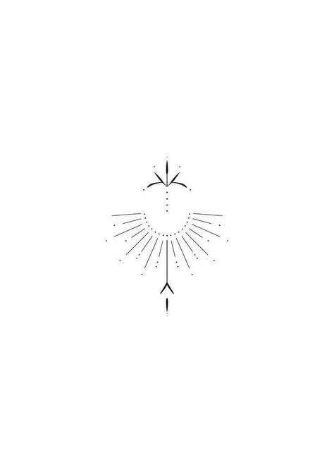 Boho Ornamental Tattoo, Ornamental Line Tattoo, Simple Sternum Tattoo, Boho Sun Tattoo, Minimal Line Art Tattoo, Small Ornamental Tattoo, Tattoo Designs Minimalist, Half Sun Tattoo, Talisman Tattoo