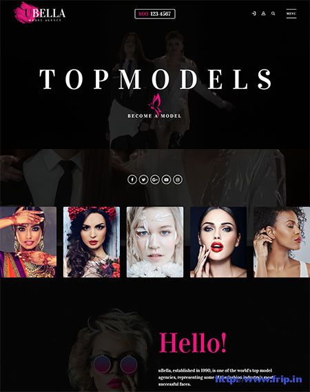 15 Best Model Agency WordPress Theme 2021 - Frip.in 2024 Manifestation, Unique Website Design, Agency Website Design, Theme List, 2023 Png, Fashion Agency, Ui Design Website, Fashion Layout, Modeling Agency