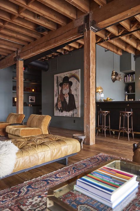 Country Couches, Western Interior Design, Western Living Room, Western Interior, Walton Goggins, Masculine Decor, Watering Hole, Modern Western, Tasting Room