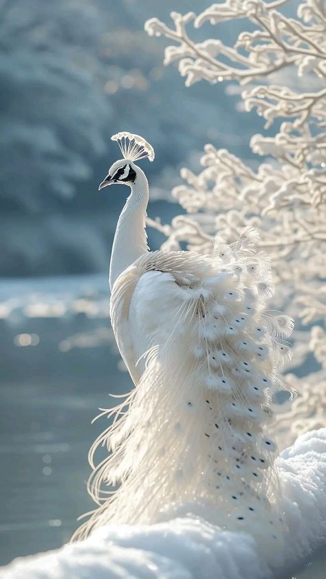 White Peacock Art, Peacock Aesthetic Wallpaper, Lover Anime, Ducks And Geese, Peacock Images, Peacock Wallpaper, Peacock Pictures, White Peacock, Peacock Painting