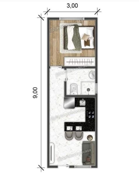 Minimalist Tiny House, Kit Net, Small Apartment Plans, Studio Apartment Floor Plans, Little House Plans, Small House Layout, Small Tiny House, Modern Small House Design, Minimalist House