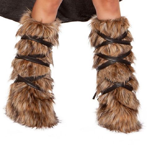 PRICES MAY VARY. Material: Made of high quality faux fur, the faux fur arm warmers and leg warmers are soft to the touch, providing you with a comfortable wearing experience. Size: Faux fur leg warmers and wristbands are adorned with adjustable leather straps; slip them on and then use the straps to adjust them to your ideal size, adding visual interest while ensuring a firm fit. Viking Costume Accessories: These Viking leg/arm warmers are made of faux fur in classic Viking colors, trimmed with Halloween Costume Boots, Warm Halloween, Costume Viking, Game Of Thrones Costumes, Fur Leg Warmers, Leg Wraps, Costume Boots, Warrior Costume, Fuzzy Boots