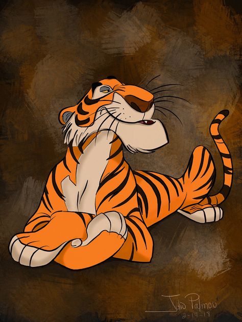 Shere khan Mogli Drawing, Shere Khan Art, Sher Khan Jungle Book, Sher Khan, Disney Tiger, Jungle Book Characters, Shere Khan, Disney Sleeve, Jungle Book Disney