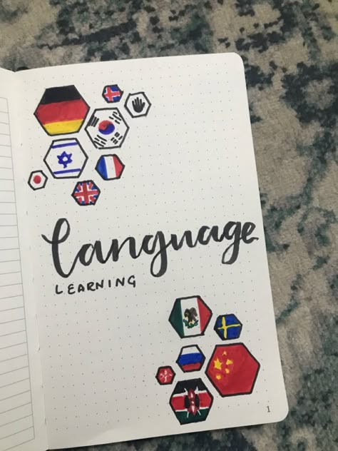 Journal Lettering Ideas, Journal Ideas Pages, Bullet Journal Lettering, Ideas Bullet Journal, Language Journal, Learning Languages Tips, Journal Lettering, Learn Languages, Learn Another Language