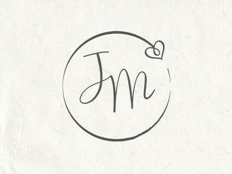 Jm Logo Design Art, Candles Bussines, Jm Initials, Jm Logo, Skin Color Tattoos, M Tattoos, Bull Tattoos, Mother Tattoos, Initial Tattoo